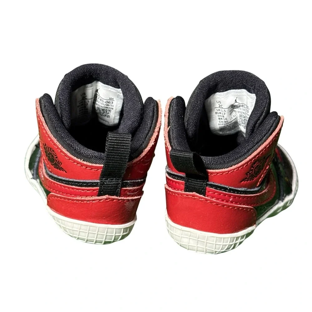 Nike Air‎ Jordan 1 Retro High Baby Bootie Patent Bred AT3745-063 Toddler 2C